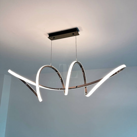 Theo Polished Rose Gold LED Hanging Light