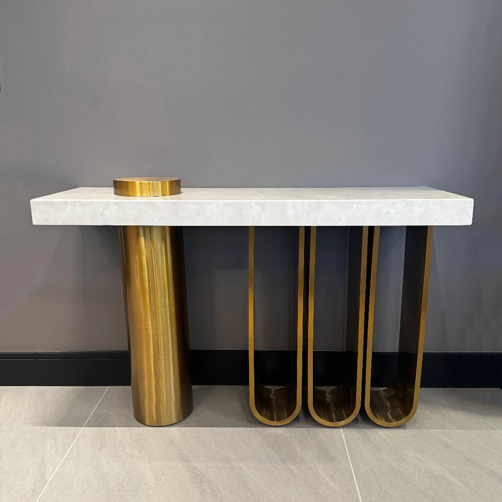 Velaris Gold Console Table