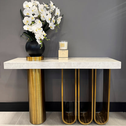 Velaris Gold Console Table - Furniture from TL Home