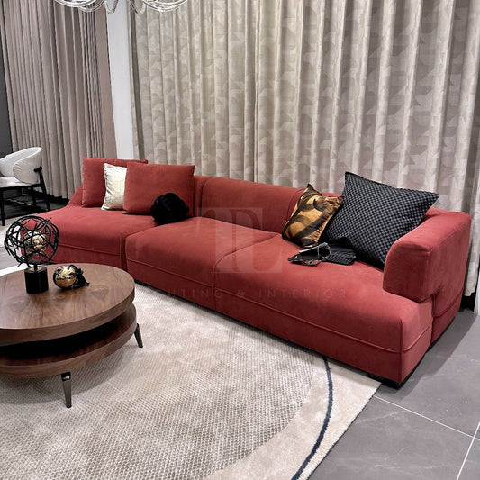 Viola Pink Suede Sofa