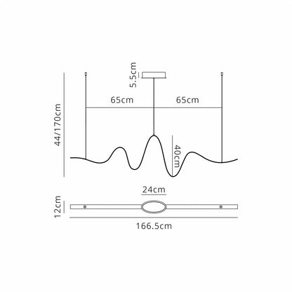 Vortex Wave Collection - Size and Dimensions