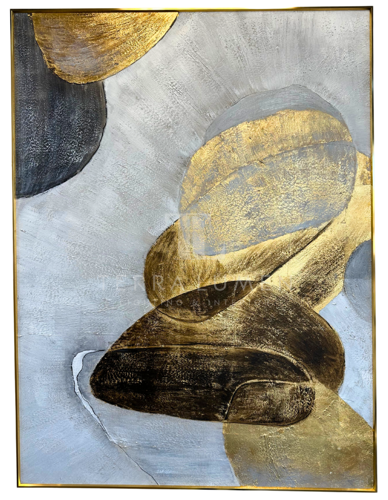 Zara Abstract Painting with Gold Frame