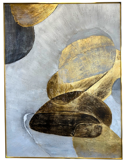 Zara Abstract Painting with Gold Frame