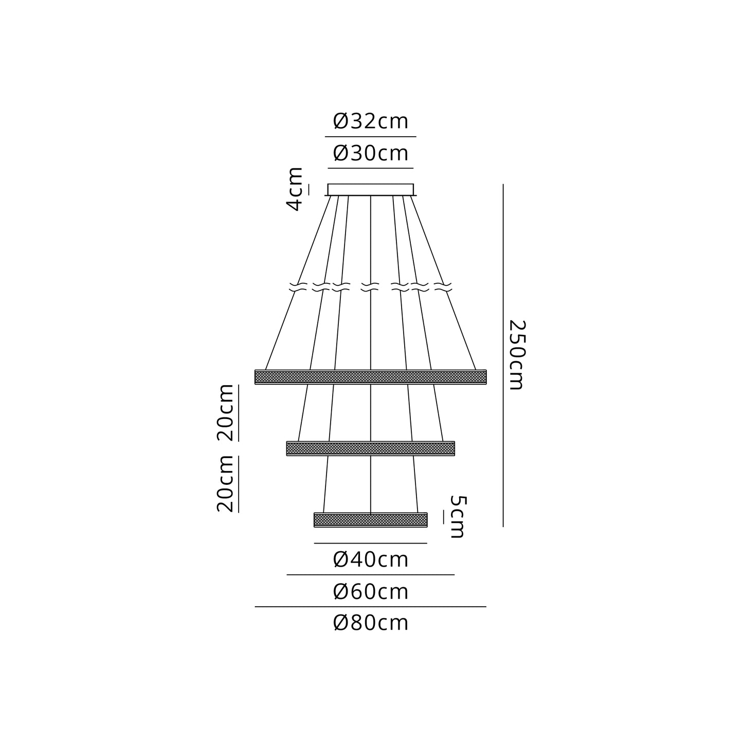 Lana 3-Tier Tuneable LED Pendant