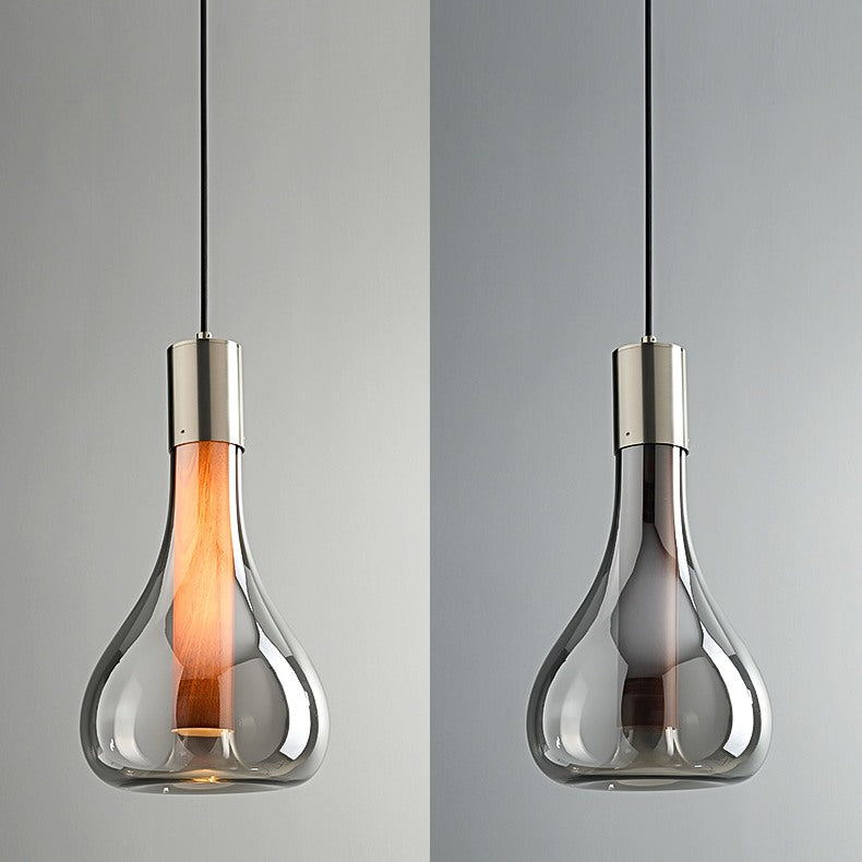 Arlo Smoked Glass Adjustable Single Pendant