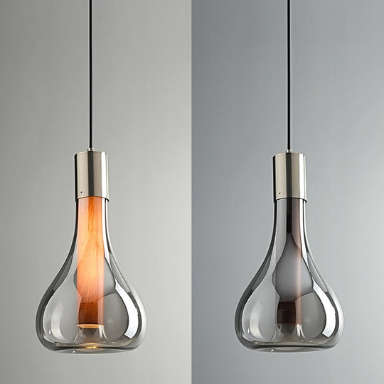 Arlo Smoked Glass Adjustable Single Pendant