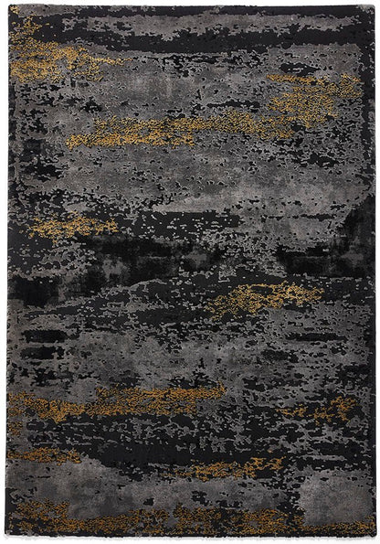 Craft 19788 Black/Gold Rug - Detail Shot