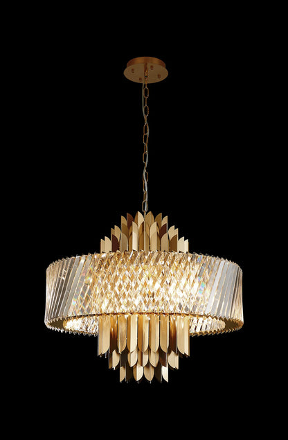 Lyra Brass Crystal Pendant