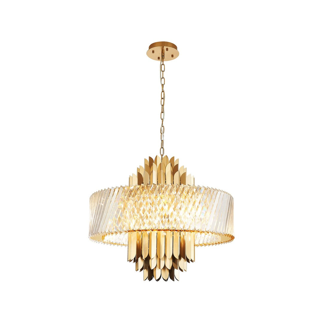 Lyra Brass Crystal Pendant
