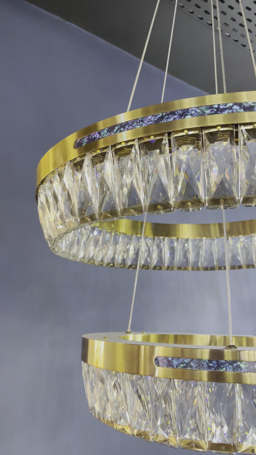 The Lorenzo 2-Ring Hanging Chandelier