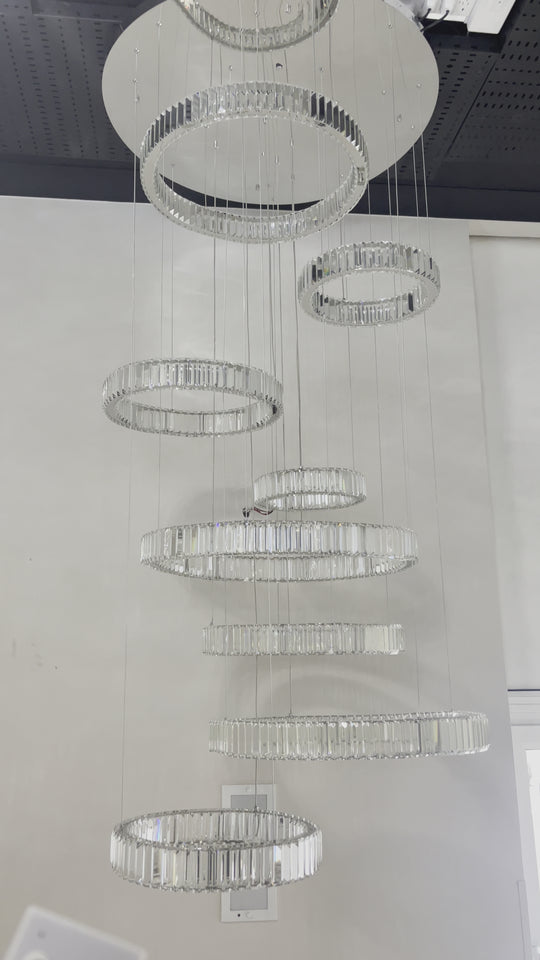 Jasper 8-Ring Hanging Chandelier