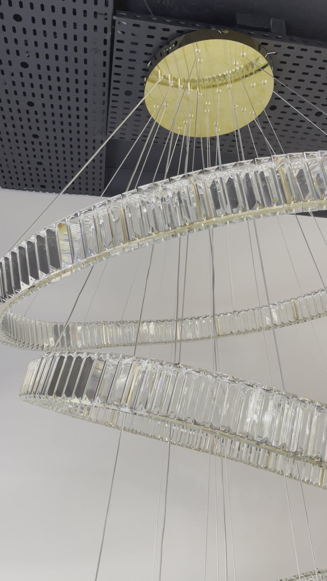 Arabella Gold 5-Ring Grand Modern Chandelier