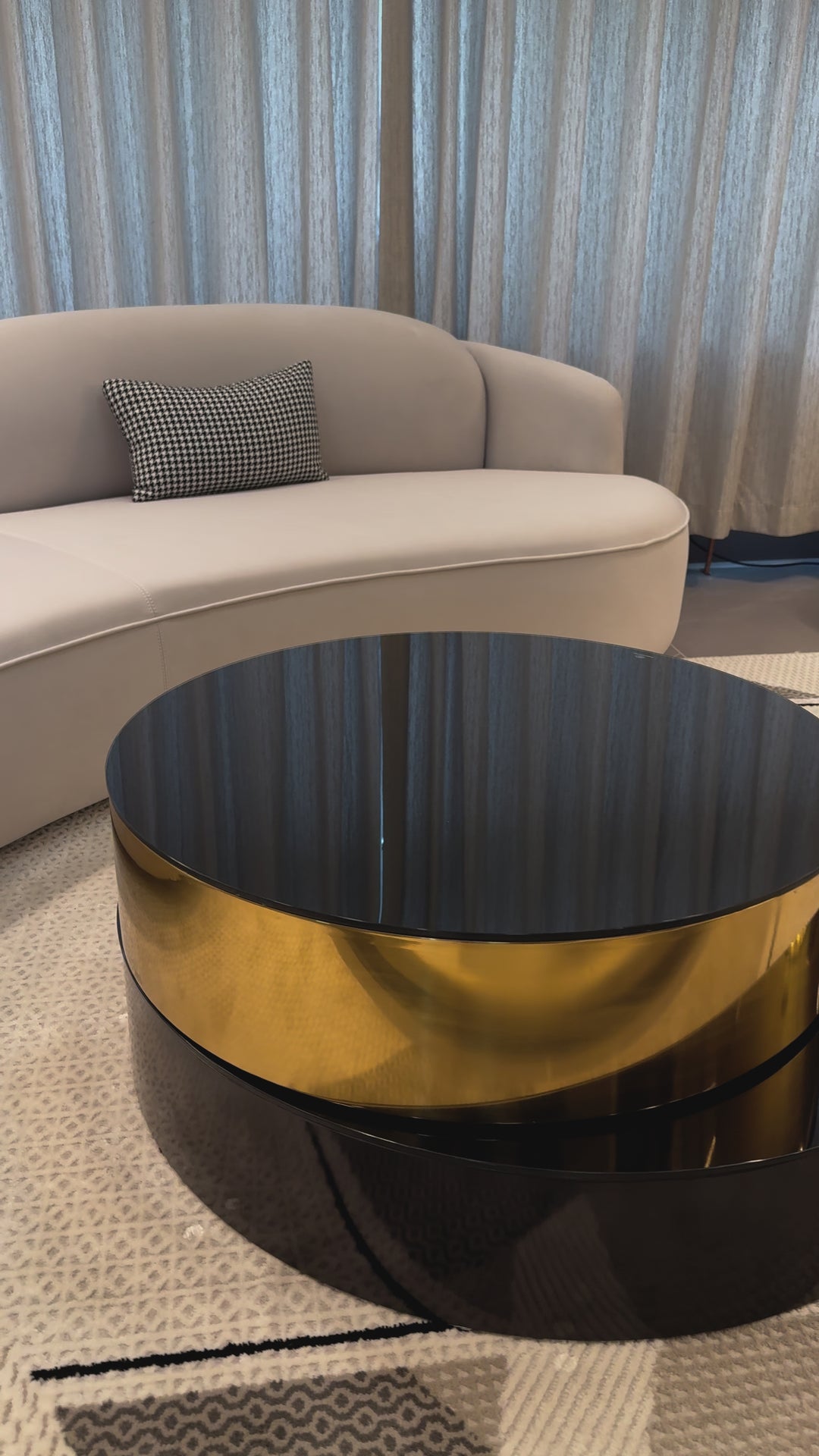 Ventana Black&Gold Coffee Table