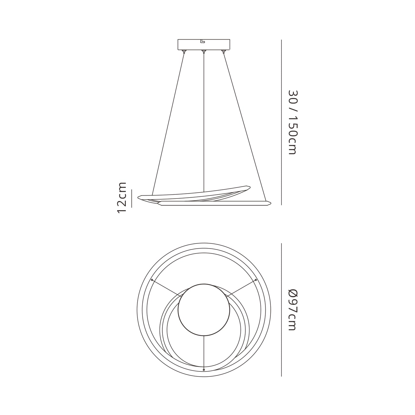AeroHalo Modern Double Ring Pendant