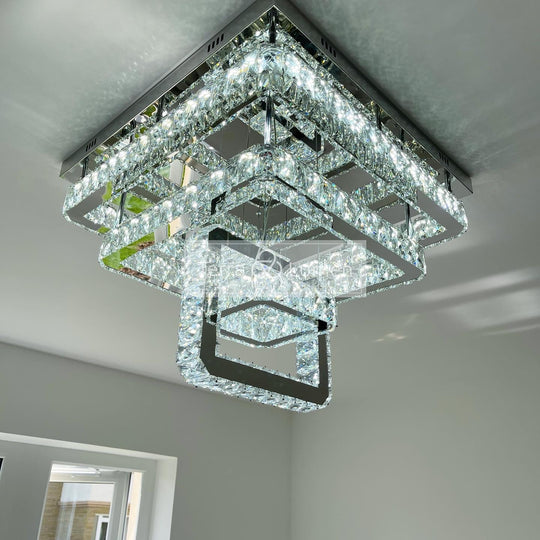 The Square Orb Semi-flushed Ceiling Light