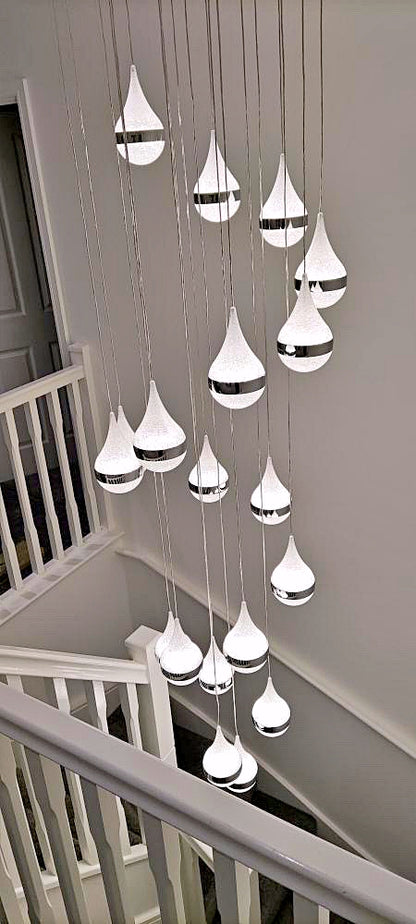 Rainfall Chandelier – Grand Spiral - Size and Dimensions