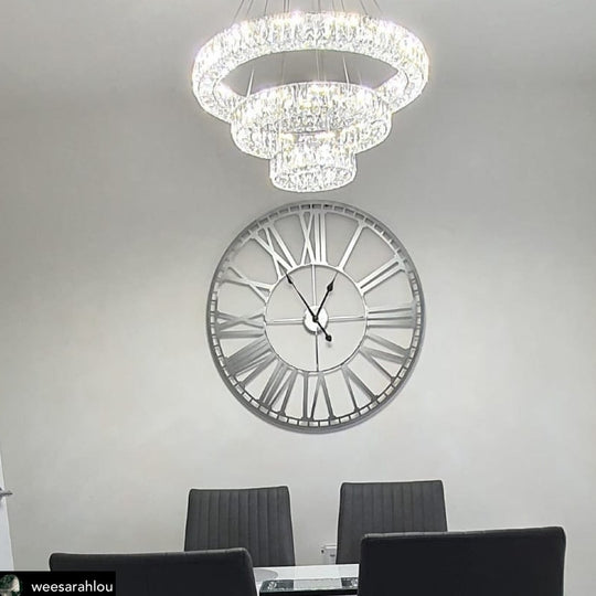 Julianna 3 Ring Modern Crystal Chandelier | Easy Fit