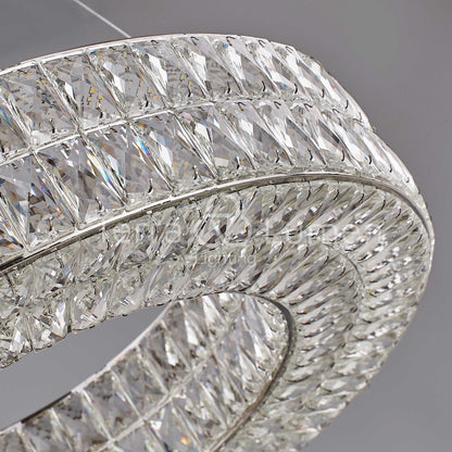Crystal Ring Chandelier - Size and Dimensions