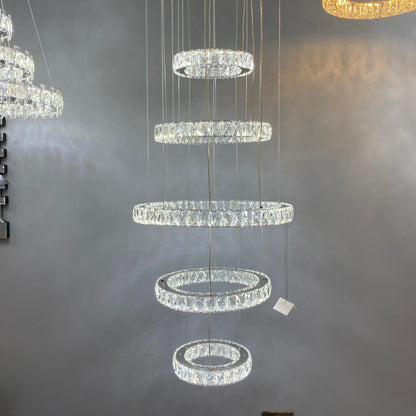 Julianna Chandelier – Five Ring - Size and Dimensions