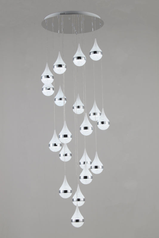 The Rainfall 19-Pendant Spiral Chandelier