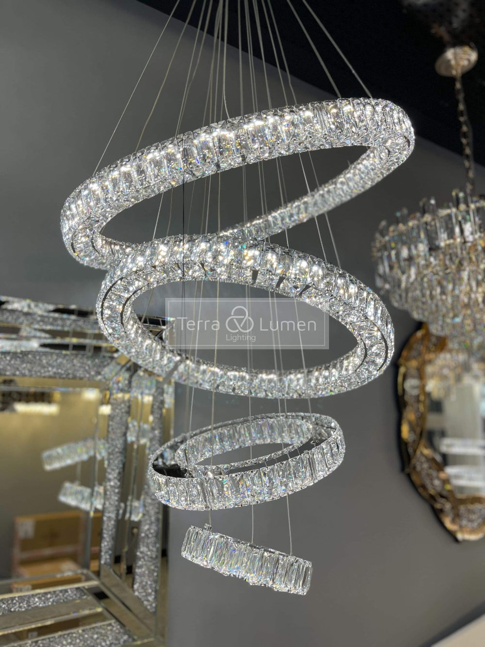 Julianna 4 Ring Modern Crystal Chandelier