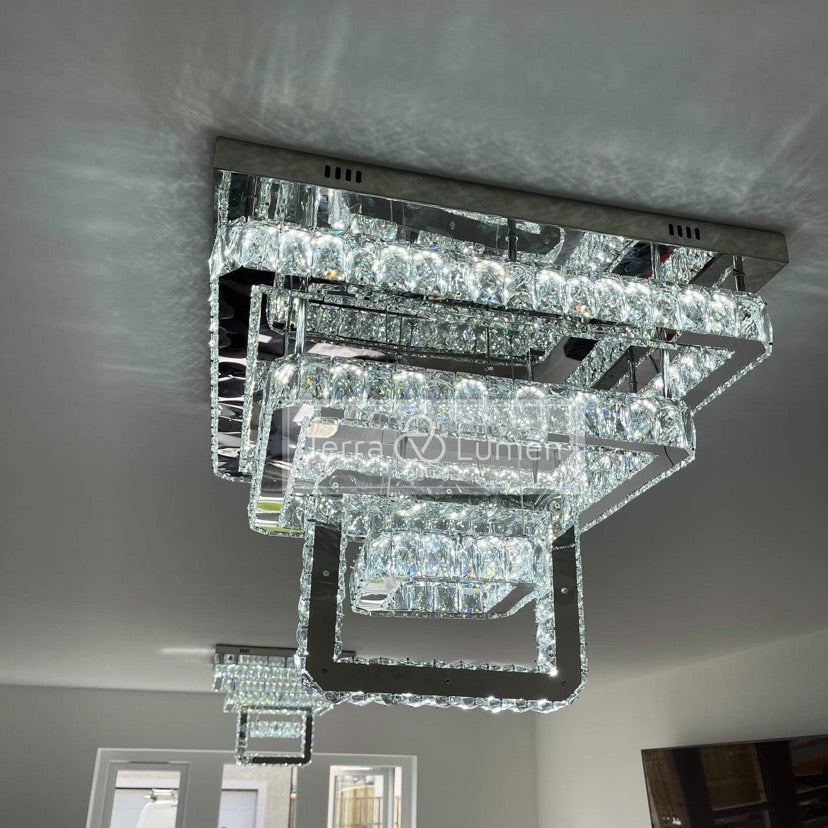 The Square Orb Semi-flushed Ceiling Light