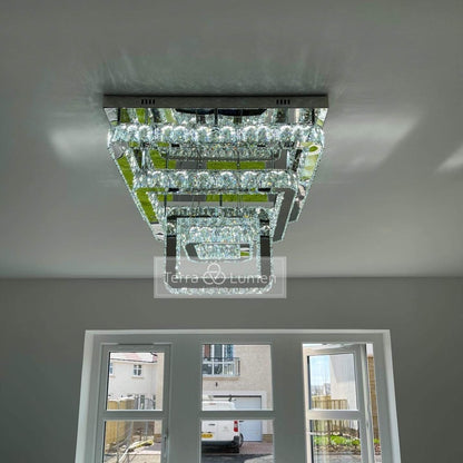Orb Ceiling Light – Square - Size and Dimensions