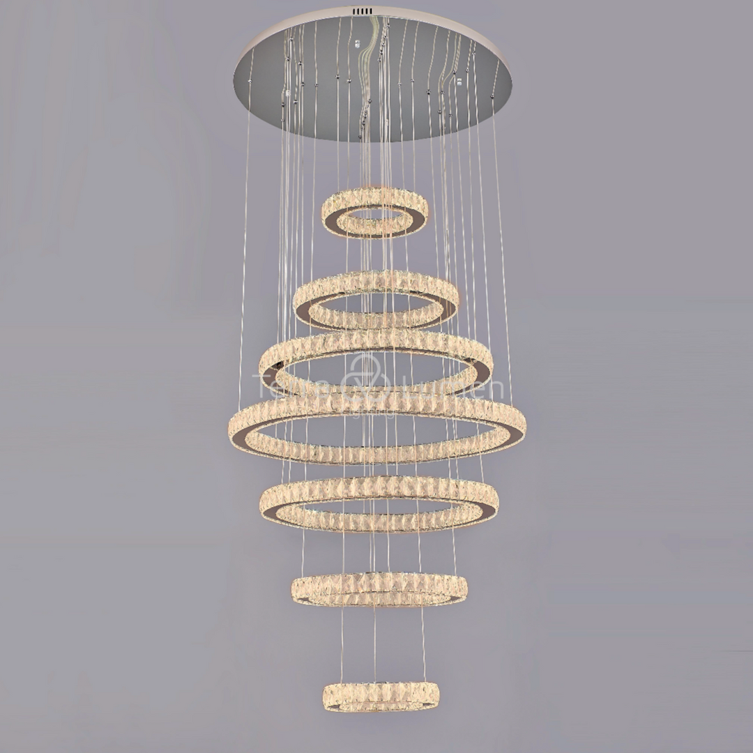 Julianna 7-Ring Grand Modern Chandelier