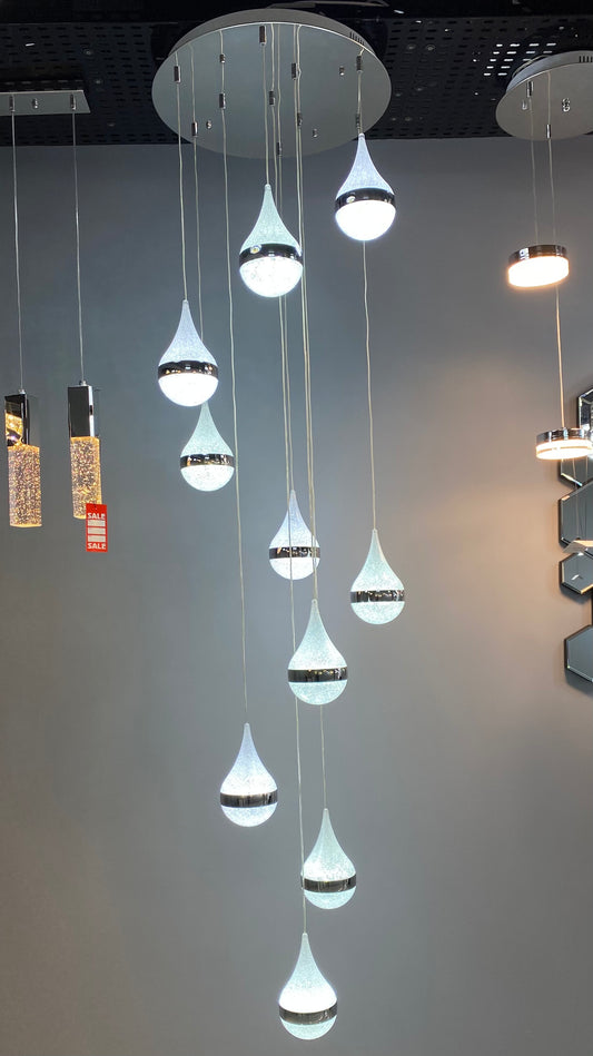 The Rainfall 10-Pendant Cluster Chandelier