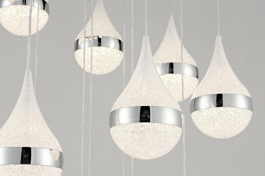 The Rainfall 19-Pendant Spiral Chandelier