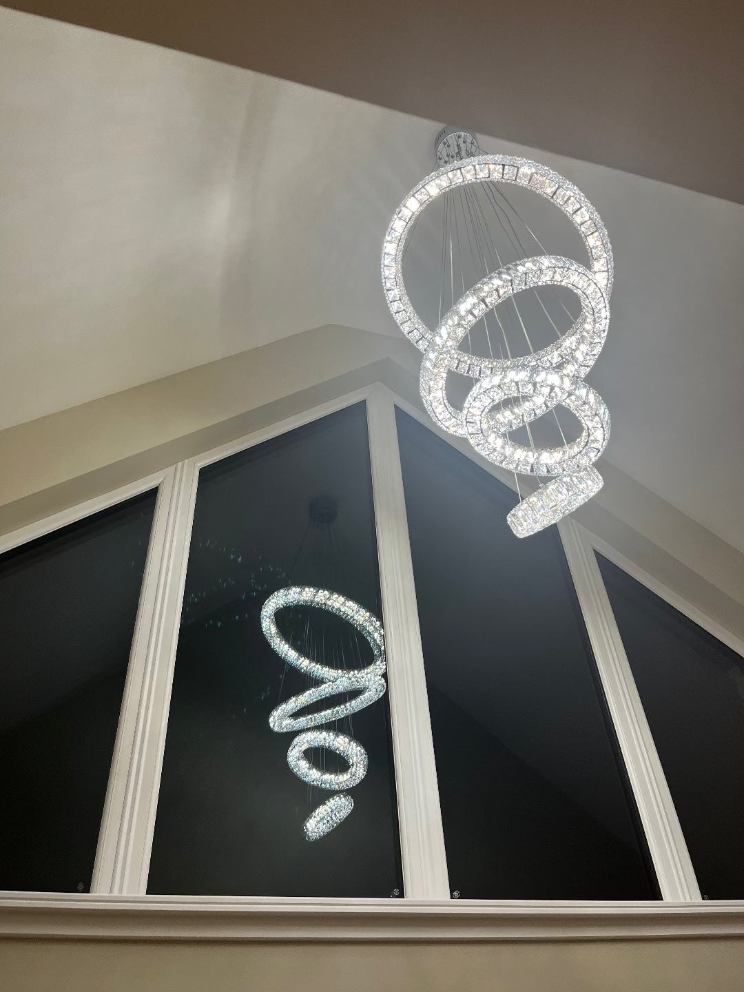 Julianna 4 Ring Modern Crystal Chandelier